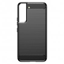 FORCELL CUSTODIA B-CASE TPU SILICONE COVER CASE PER SAMSUNG GALAXY S22 S901 CARBON METAL BLACK