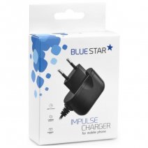 BLUE STAR CARICABATTERIE DA PARETE PER CASA USB 10W + CAVO TYPE C BLACK /