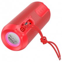HOCO ALTOPARLANTE SPORT BS48 CASSA SPEAKER BLUETOOTH 5.1 CON USB OST LUCI LED RED