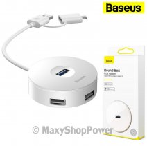 BASEUS HUB MULTIPORTA LETTORE USBC-USB TO 1X USB 3.0 + 3X USB 2.0 PORTE CAUB-GA02 WHITE