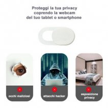 10X WEBCAM COVER SLIDER TAPPO PRIVACY PROTECTION COPRI FOTOCAMERA TABLET LAPTOP PC MAC SMARTPHONE WH