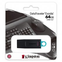 KINGSTON PEN DRIVE CHIAVETTA USB 3.2 64GB DATATRAVELER EXODIA BLACK