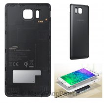 SAMSUNG WIRELESS S CHARGER BACK COVER ORIGINALE GALAXY ALPHA G850 BLACK