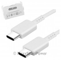 SAMSUNG CAVO DATI USB-C Type C ORIGINALE EP-DG977BWE WHITE BULK /PER GALAXY USB-C CONNECTOR