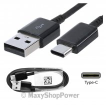 SAMSUNG CAVO DATI USB Type C ORIGINALE EP-DW700CBE 1,5M BLACK BULK /PER GALAXY USB-C CONNECTOR