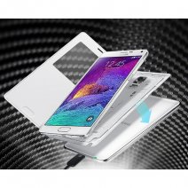 SAMSUNG CUSTODIA WIRELESS S CHARGER VIEW FLIP COVER ORIGINALE GALAXY NOTE 4 N910 WHITE