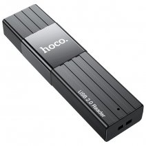 HOCO USB PENDRIVE MEMORY CARD SD AND MICROSD READER 3.0 BLACK