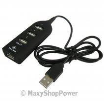 MAXY HUB MULTIPORTA CIABATTA USB 4 PORTE BLACK