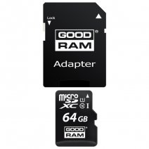 GOODRAM MEMORY CARD M1AA MICROSD HC 64 GB + ADATTATORE SD CLASSE 10 /
