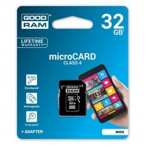 GOODRAM MEMORY CARD M1AA MICROSD HC 32 GB + ADATTATORE SD CLASSE 4