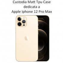 MATT CUSTODIA TPU SILICONE COVER CASE PER APPLE IPHONE 12 PRO MAX BLACK