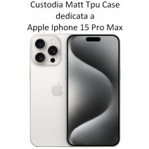 MATT CUSTODIA TPU SILICONE COVER CASE PER APPLE IPHONE 15 PRO MAX BLACK