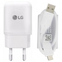 LG CARICABATTERIE ORIGINALE CASA FAST CHARGING USB MCS-H06ER 1.8A +CAVO TYPE C WHITE BULK /
