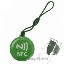 LACCIO PORTACHIAVI NFC TAG PROGRAMMABILE UNIVERSALE GREEN /PER SMARTPHONE