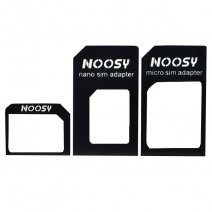 NOOSY SET 3 ADATTATORI NANO -MICRO SIM + REMUVAL BLACK /