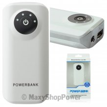 POWER BANK BATTERIA EMERGENZA PACK 5600 MAH WHITE /PER SMARTPHONE