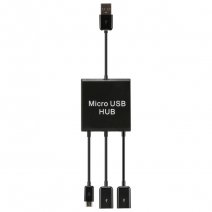 ADATTATORE DUAL USB HOST OTG - MICROUSB BLACK /PER SMARTPHONE