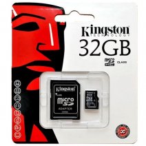 KINGSTON MEMORY CARD MICROSD HC 32 GB + ADATTORE CLASSE 10 /