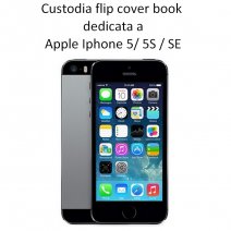 SMART BOOK CUSTODIA A LIBRO POKET FLIP COVER CASE PER APPLE IPHONE 5 - 5S  -SE BLACK
