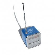 ALTOPARLANTE MINI SPEAKER RADIO FM - MICROSD - USB - JACK 3,5MM TD-V26 BLU