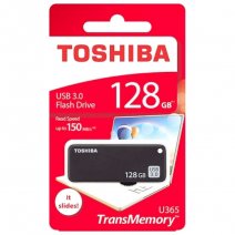 TOSHIBA PEN FLASH DRIVE U365 CHIAVETTA USB 3.0 150MB/S 128GB TRANSMEMORY BLACK