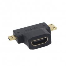 TRUSTECH ADATTATORE TR-26222 CONNETTORE HDMI FEMMINA TO MINI HDMI TO MICRO HDMI BLACK
