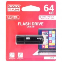 GOODRAM PEN DRIVE UMM3 CHIAVETTA USB 3.0 64GB DATA FLASH DRIVE BLACK